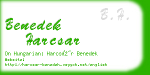 benedek harcsar business card